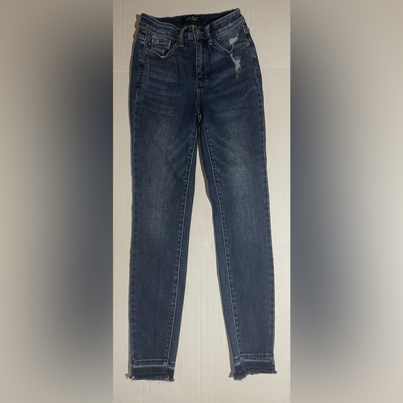 Judy Blue Size 1 Women’s Skinny Distressed Jeans 25” - Picture 1 of 12